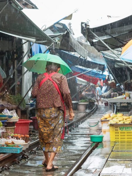 Railway market in Thailand